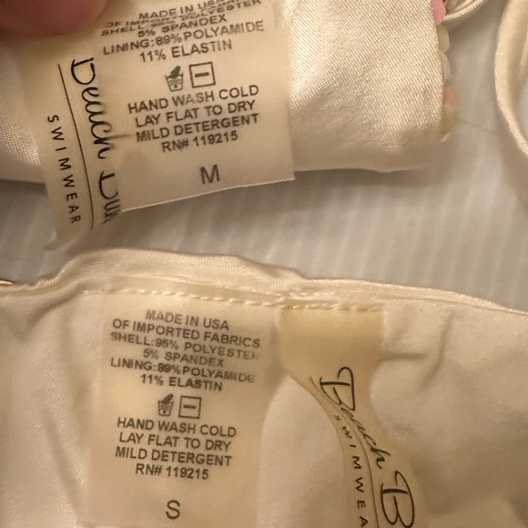 NWOT Beach Bunny Pearl White Siren Song Tie Side Bottom & Top - Picture 6 of 7